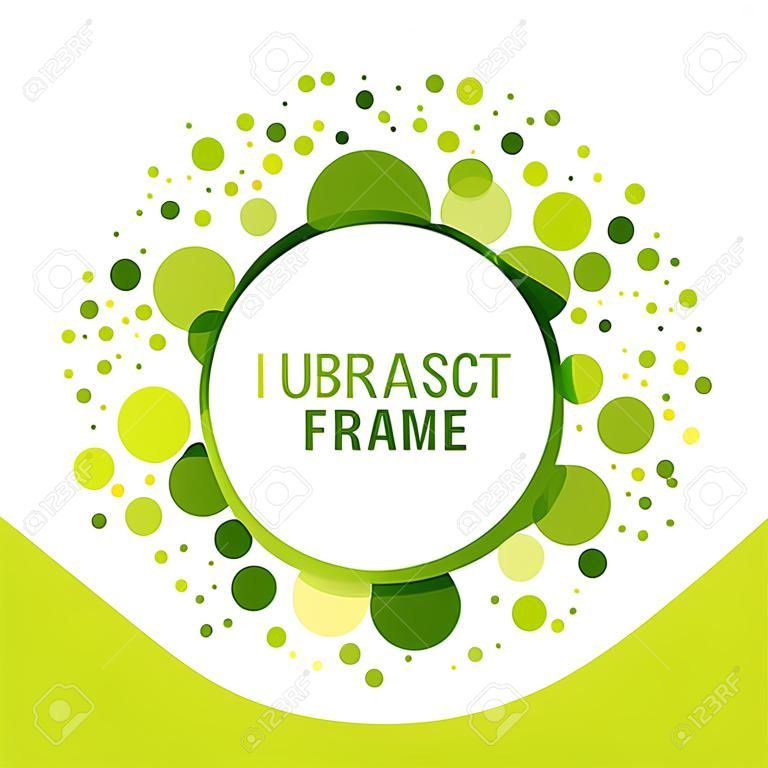 Green - Eco Spring Abstract Circle Frame Design Element