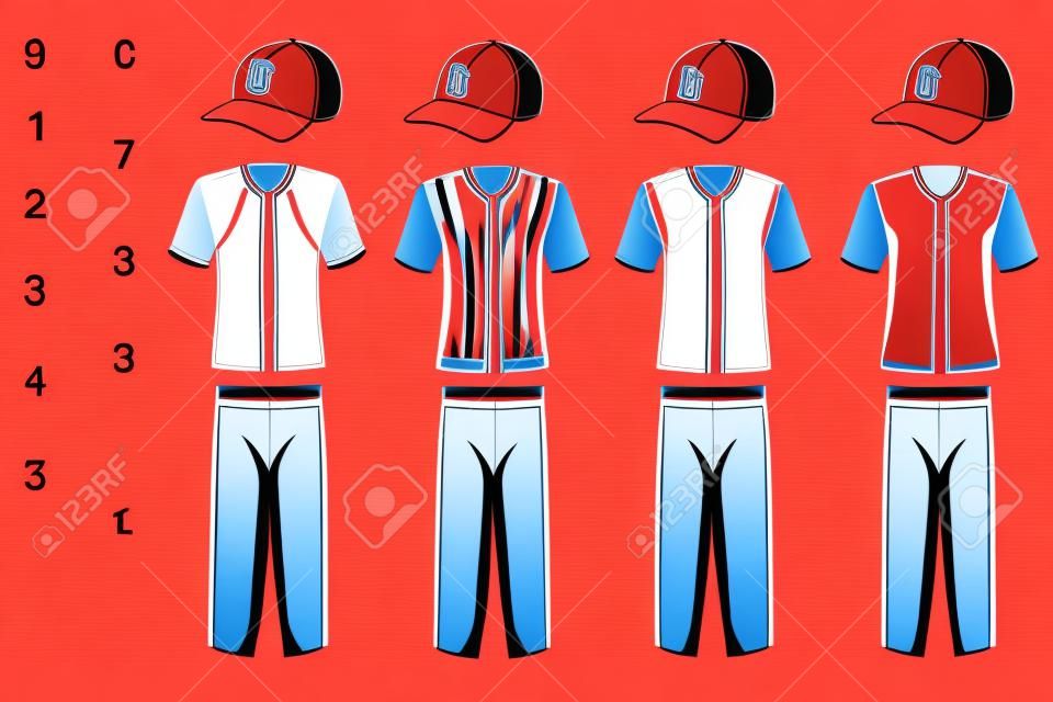 Een vector illustratie van honkbal jersey ontwerp