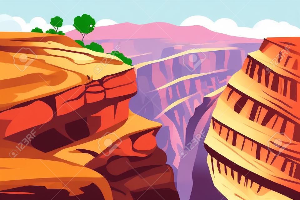 Illustration of Grand Canyon background