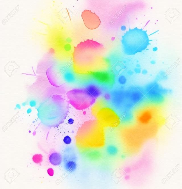 Aquarelle multicolore splash blot