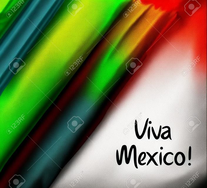 Fondo de Viva México con el diseño waterccolored del grunge. Fondo del concepto del Día de la Independencia.