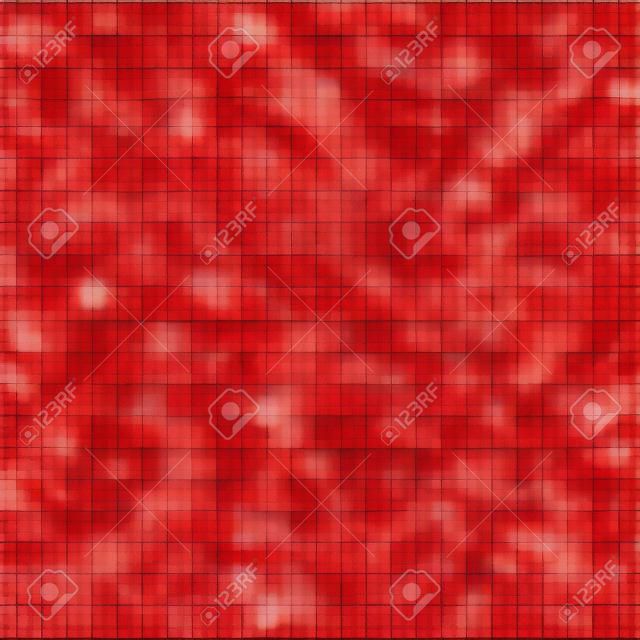 赤い正方形のモザイクの背景。シームレスな3Dピクセルモザイク。ヴィンテージカラフルなテクスチャ。ベクターの図。