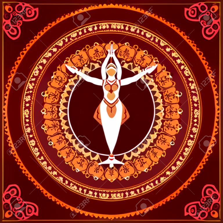 illustration of Indian classical dancer