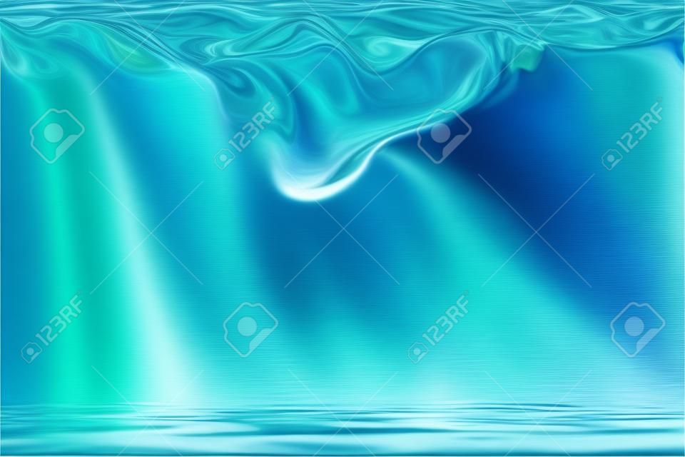 Une texture liquide continue d'une surface d'eau de ruisseaux. transparent