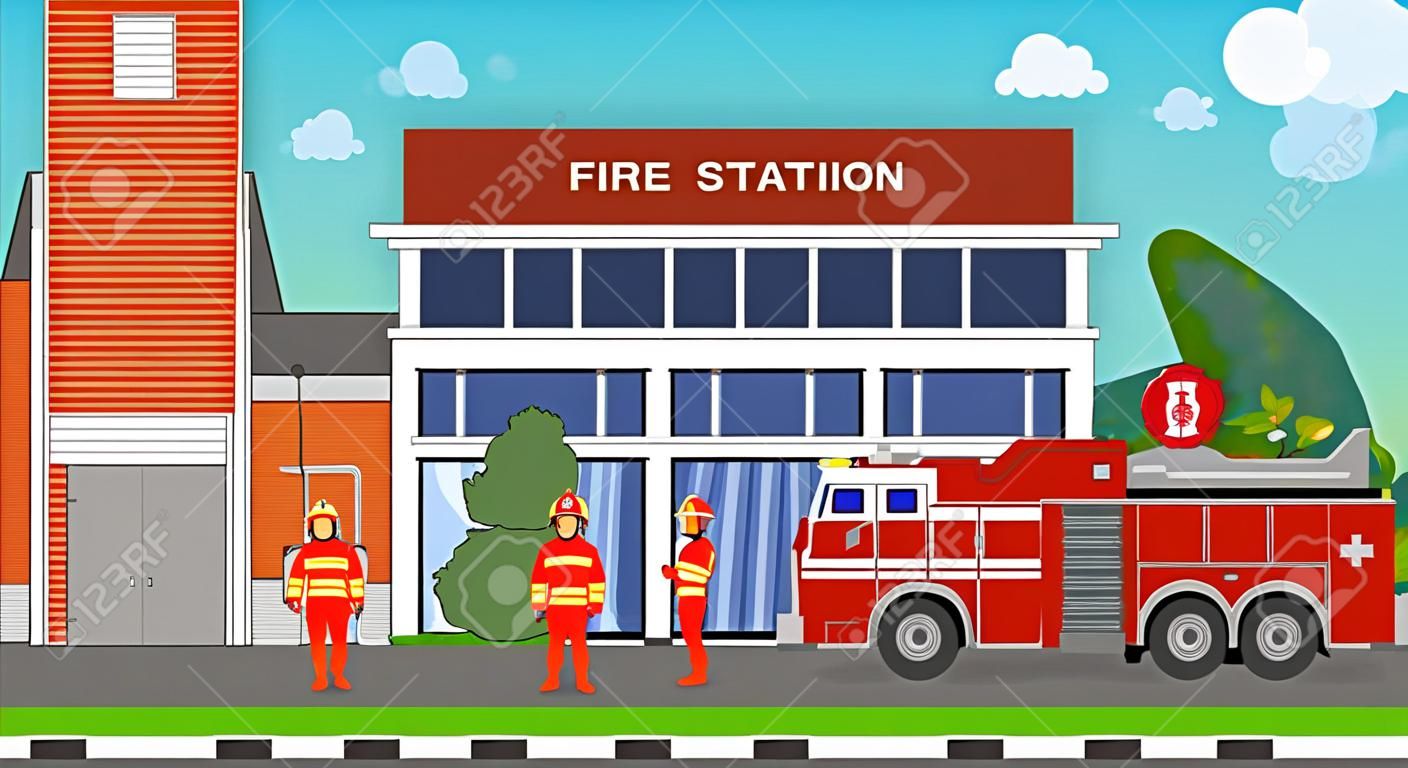 Skład wozu strażackiego i remizy strażackiej