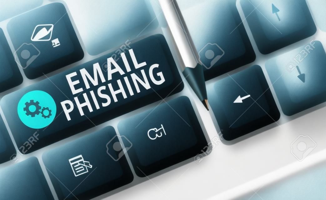Handwriting text writing Email Phishing. Conceptual photo Emails that may link to websites that distribute malware