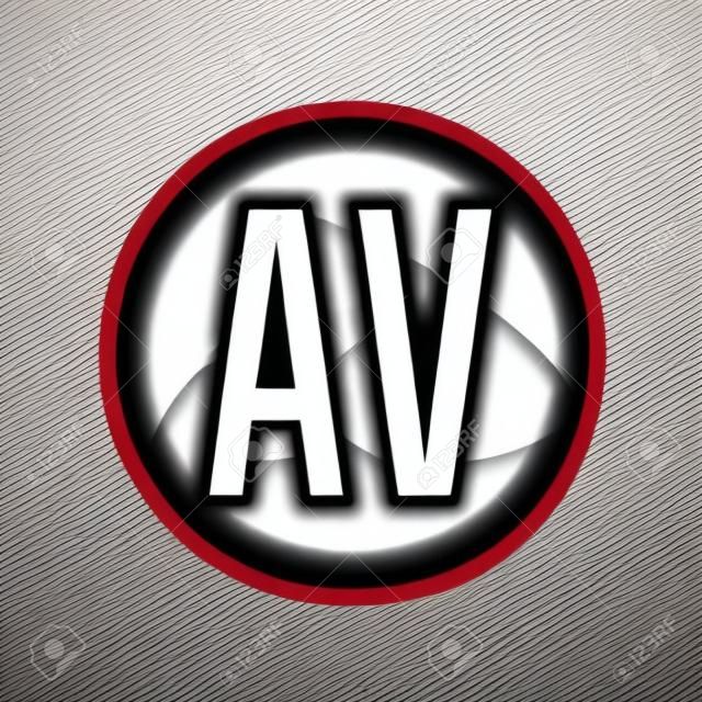 AV Letter Logo Design With Simple style