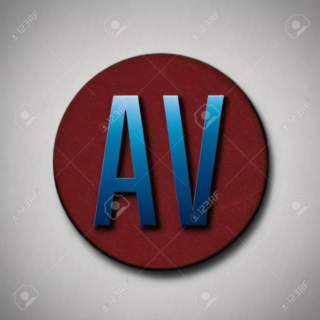 AV Letter Logo Design With Simple style