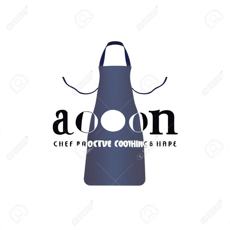 Chef Protective Clothing Apron Logo Vector, Sticker Illustration Design,Clothing,Background