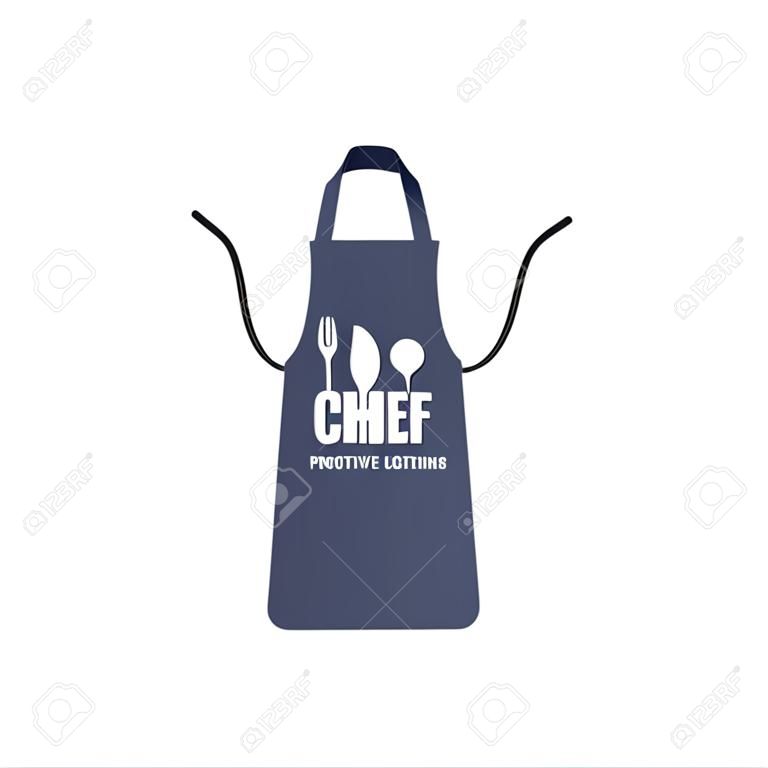 Chef Protective Clothing Apron Logo Vector, Sticker Illustration Design,Clothing,Background