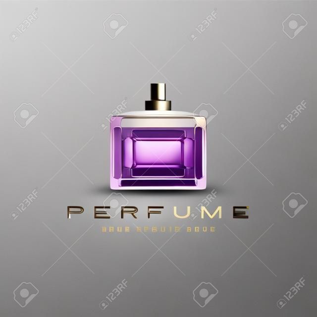 Création de logo de bouteille de parfum de luxe, illustration pour cosmétiques, beauté, salon, produits d'entreprise,