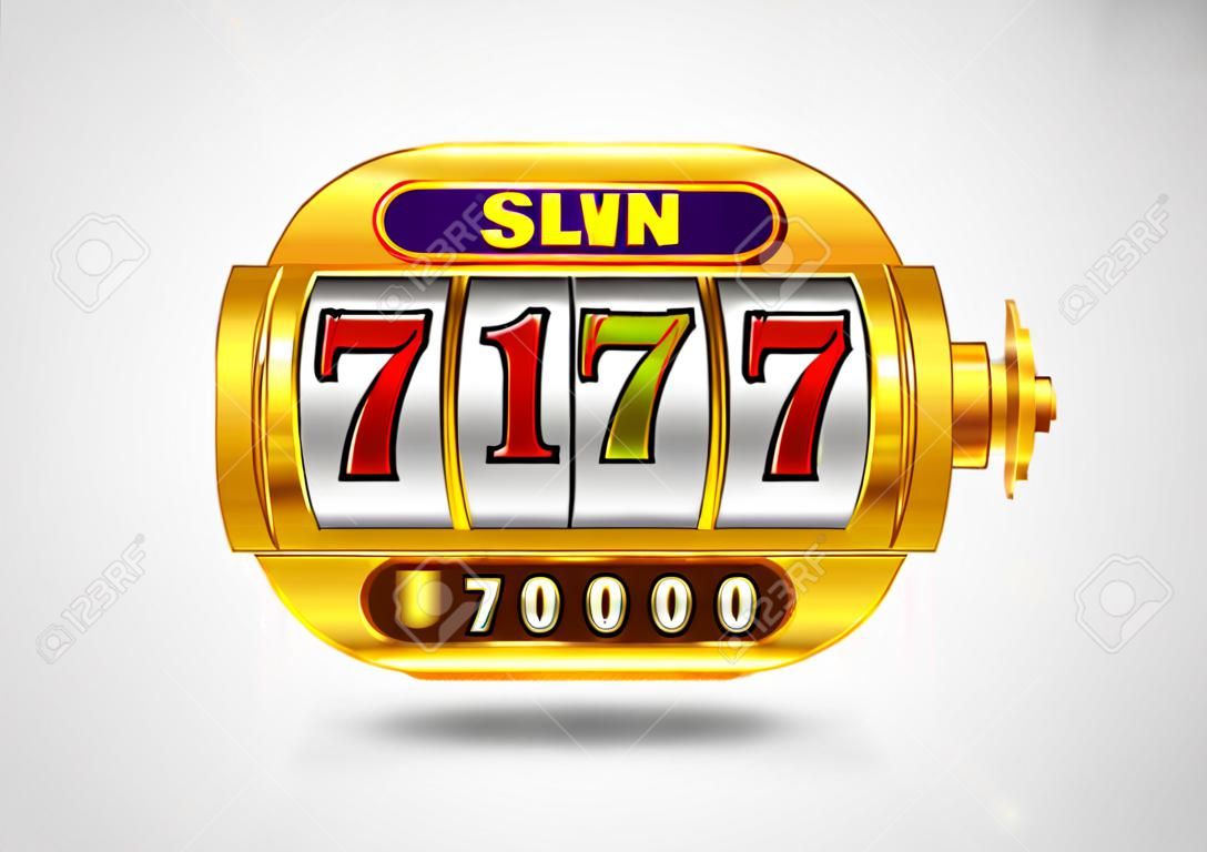 Big Win Slot Machine 777 Casino auf isoliertem transparentem Hintergrund. Illustration