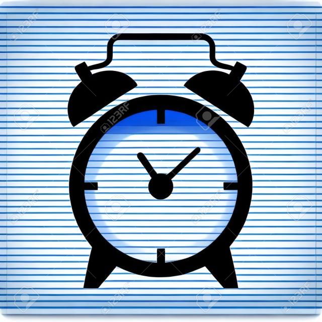 Alarm clock sign. Flat style icon on transparent background