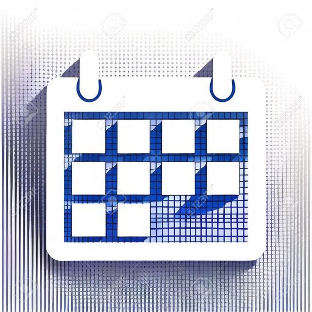 カレンダーの記号のイラスト。ベクトル。透明な背景にソフト シャドウのついた白いアイコン。
