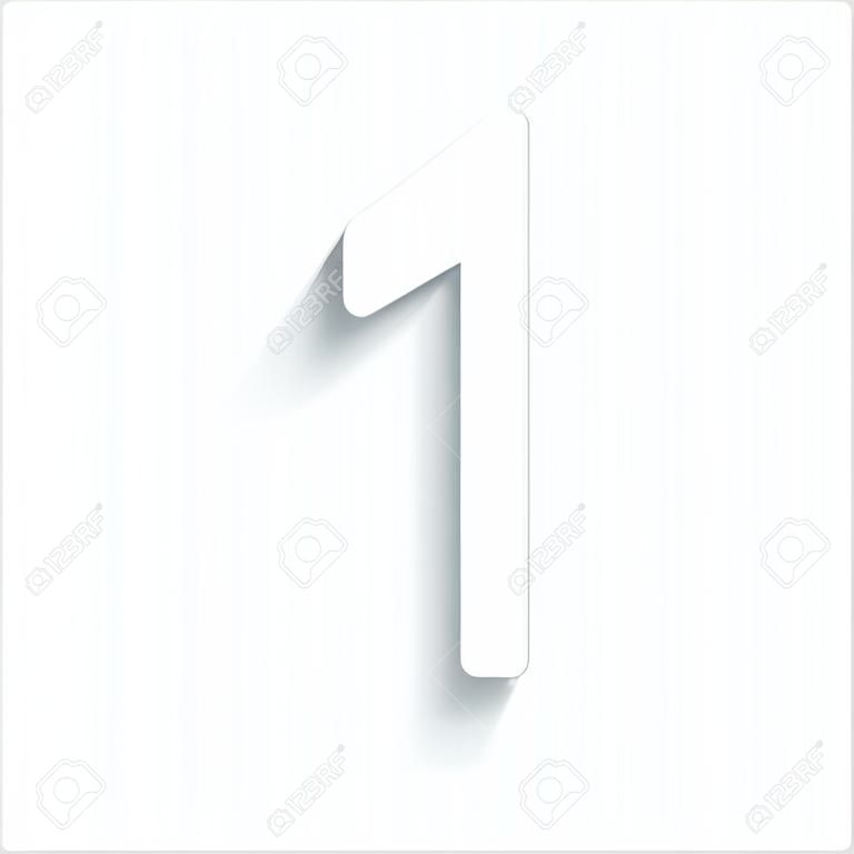 Number 1 sign design template element Royalty Free Vector