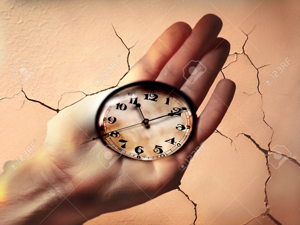 Representación conceptual de reloj de tiempo