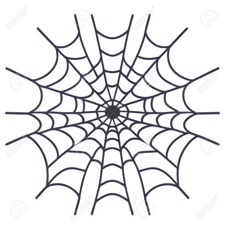 Spider web vector  illustration on white background