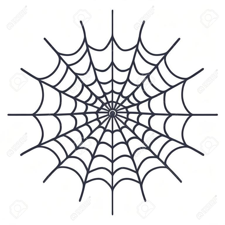 Illustrazione vettoriale web ragno su sfondo bianco