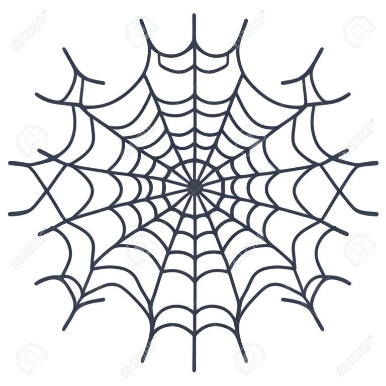 Spider web vector  illustration on white background
