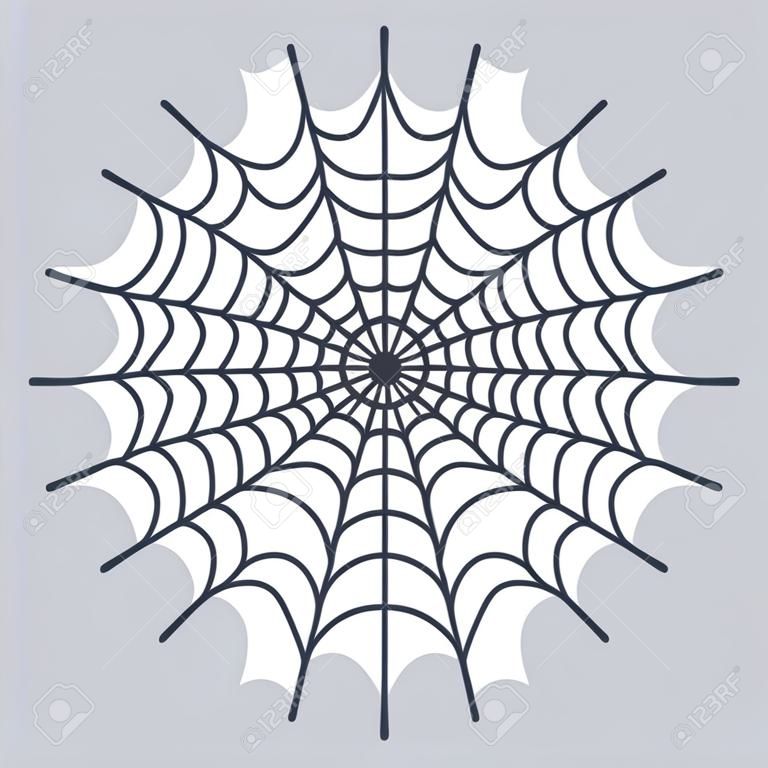 Ilustracja wektorowa pajęczyny na białym tle