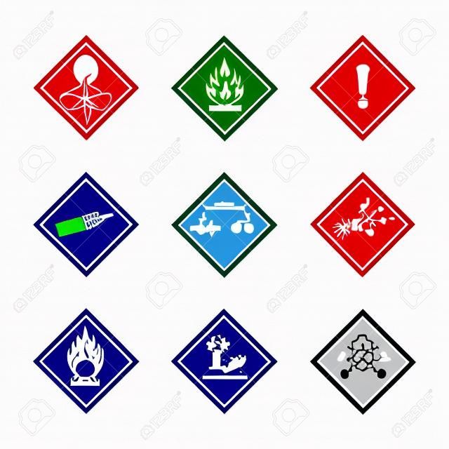 The Globally Harmonized System of Classification and Labeling of Chemicals vector on white background