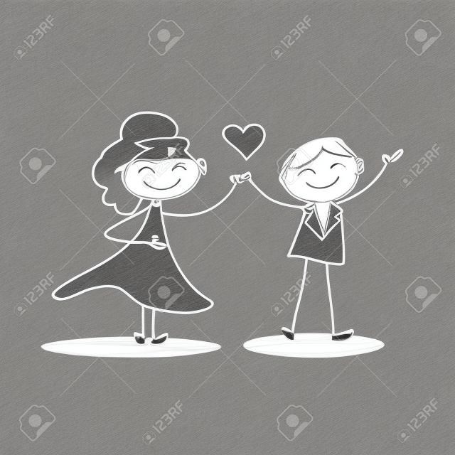 рука рисунок мультипликационный персонаж счастье свадьбы