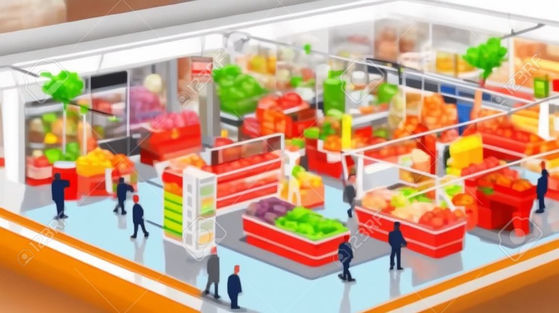 shopping in a supermarket generative AI