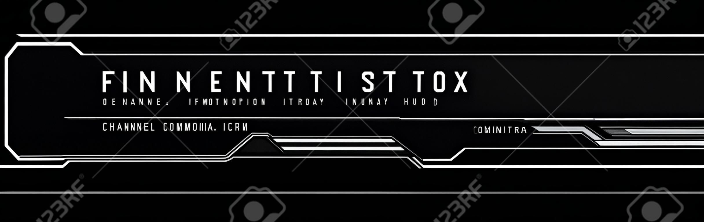 Futuristic lower third. Sci-fi design template for channel, news, information call box bars and modern digital info boxes. Element of hud interface. Modern information callouts. Vector illustration.