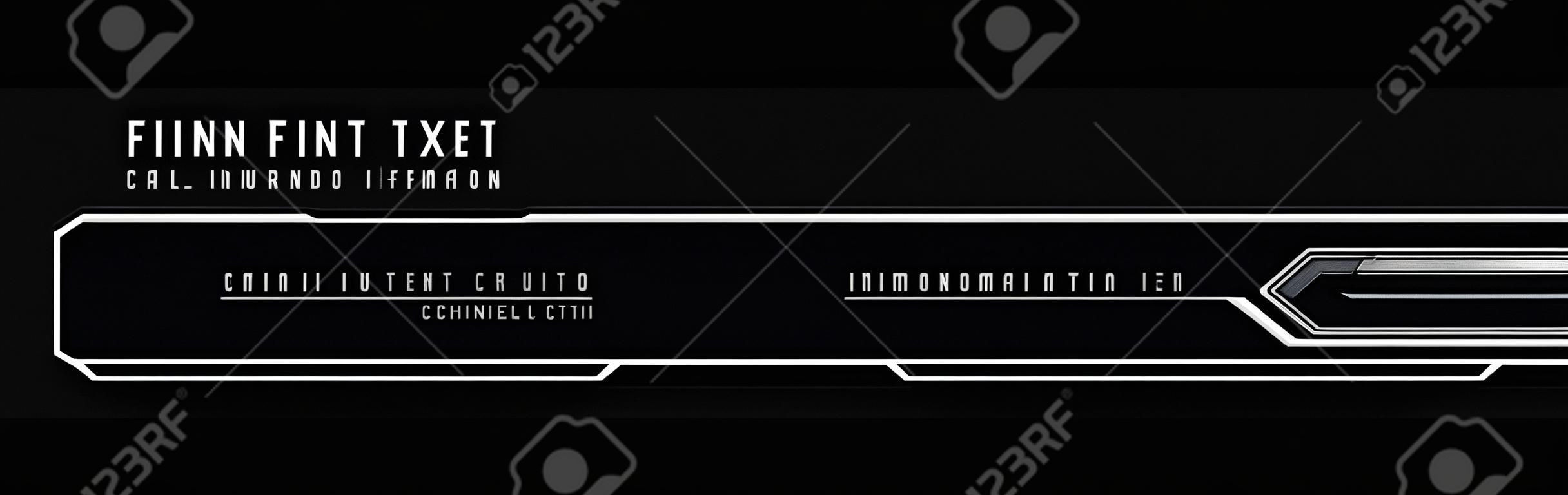 Futuristic lower third. Sci-fi design template for channel, news, information call box bars and modern digital info boxes. Element of hud interface. Modern information callouts. Vector illustration.
