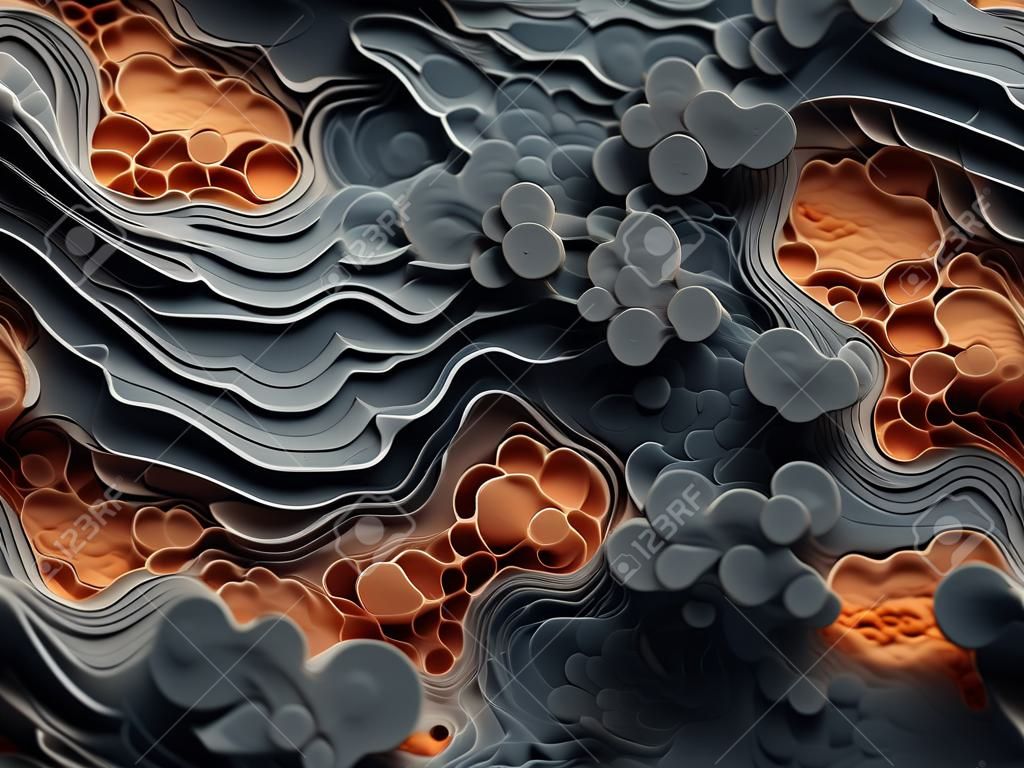 Abstract 3d rendered fractal background. Creative artwork for creative graphic design.