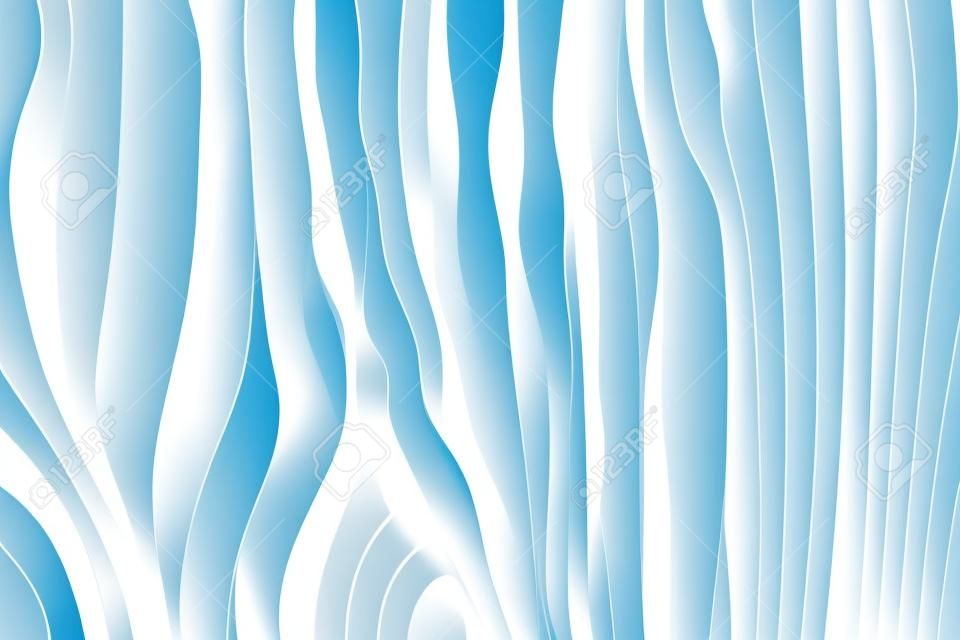 抽象的な白い波の背景。最小限の白いグラフィック壁紙。2Dイラスト。