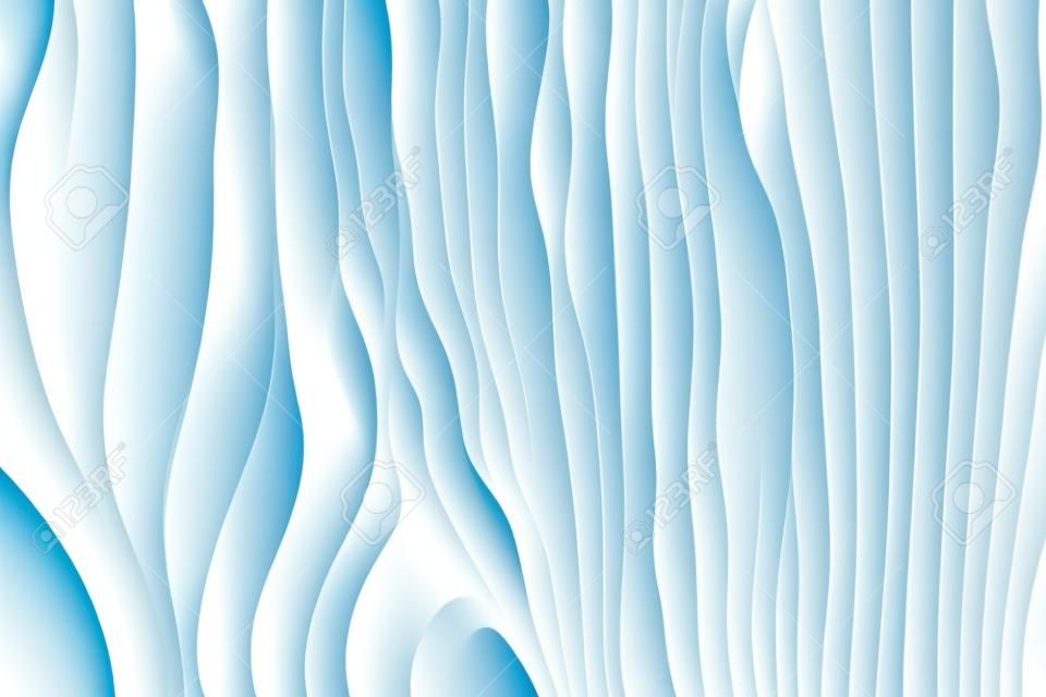 Abstract white wave background. Minimal white graphic wallpaper. 2D Illustration.
