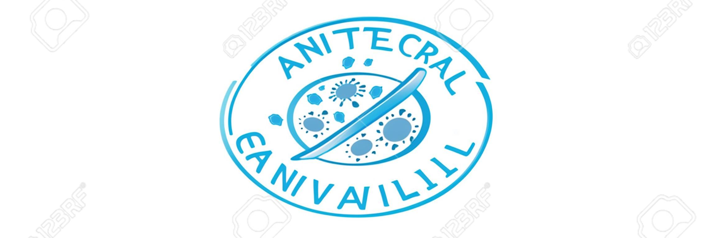 Antibacterial hand gel icon, vector shield  , anti bacterial antiseptic hand wash. Covid coronavirus clean hygiene label, medical antibacterial alcohol sanitizer protection, antiviral shield