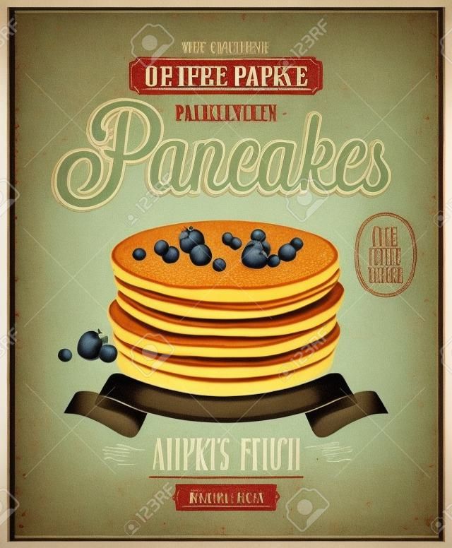 Weinlese Pancakes Poster.