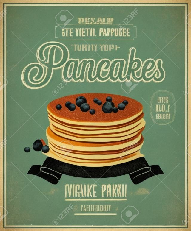 Vintage Pannenkoeken Poster.