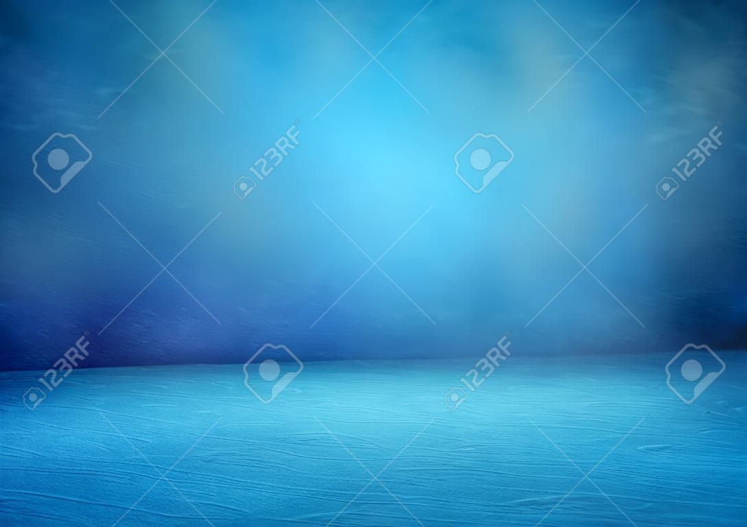 interno in cemento blu, fondo in gesso