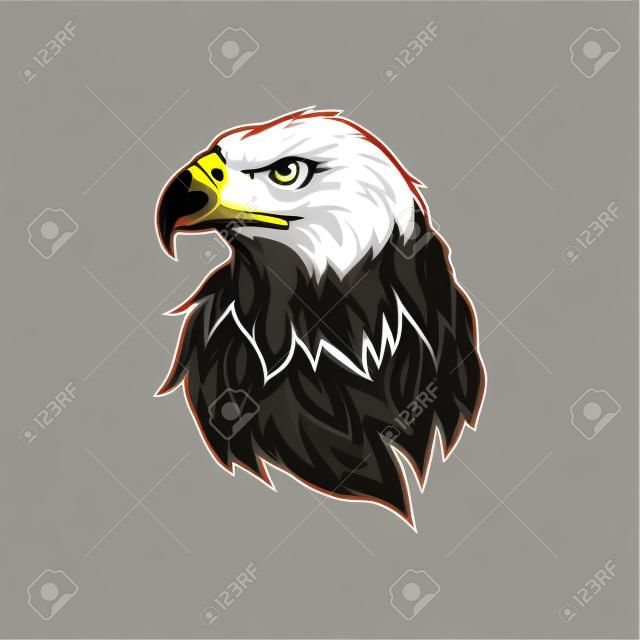 Bald eagle icon. Wild birds drawing. Head of an eagle. Vector graphics to design.