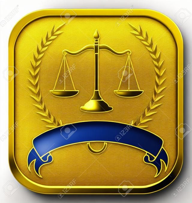 Recht of Advocaat Seal Gold