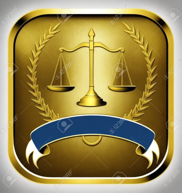 Law or Lawyer Seal Gold 