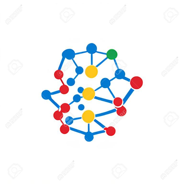 Brain molecule  illustration  vector template