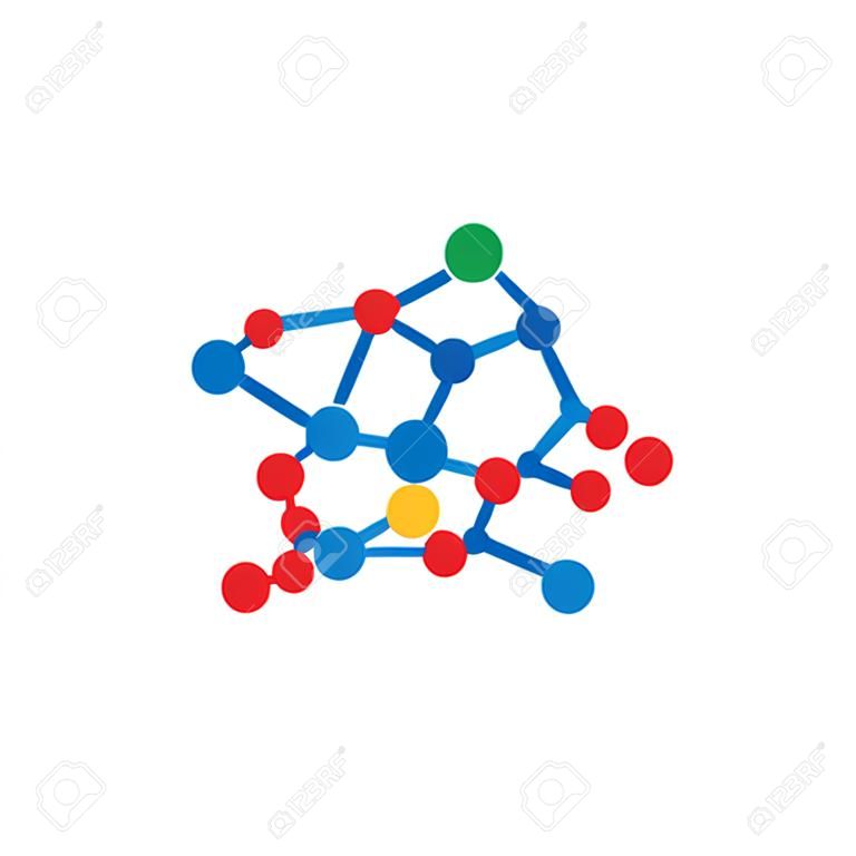 Brain molecule  illustration  vector template