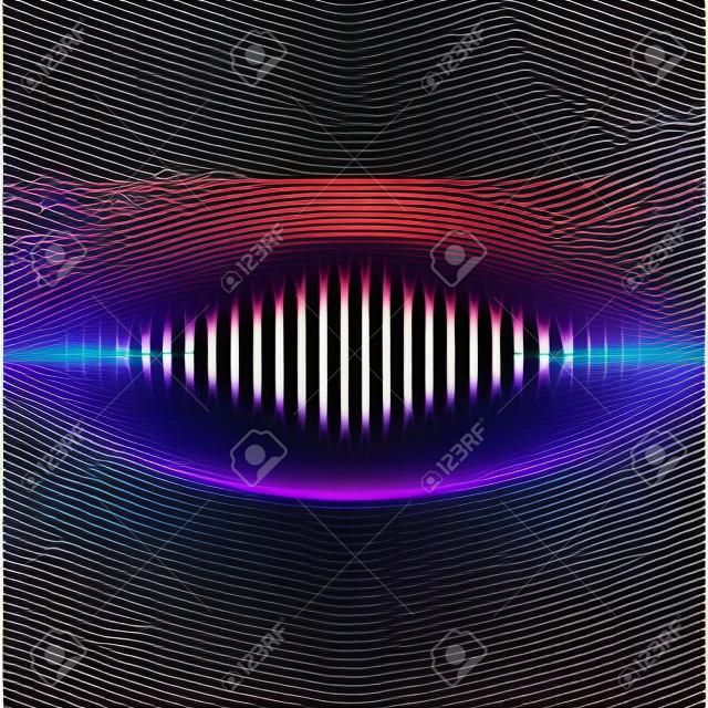 Design de vetor de logotipo de música de onda de som