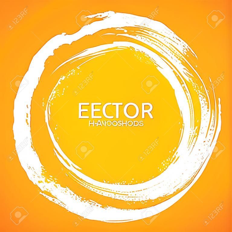Orange background with frame brush stroke for your text