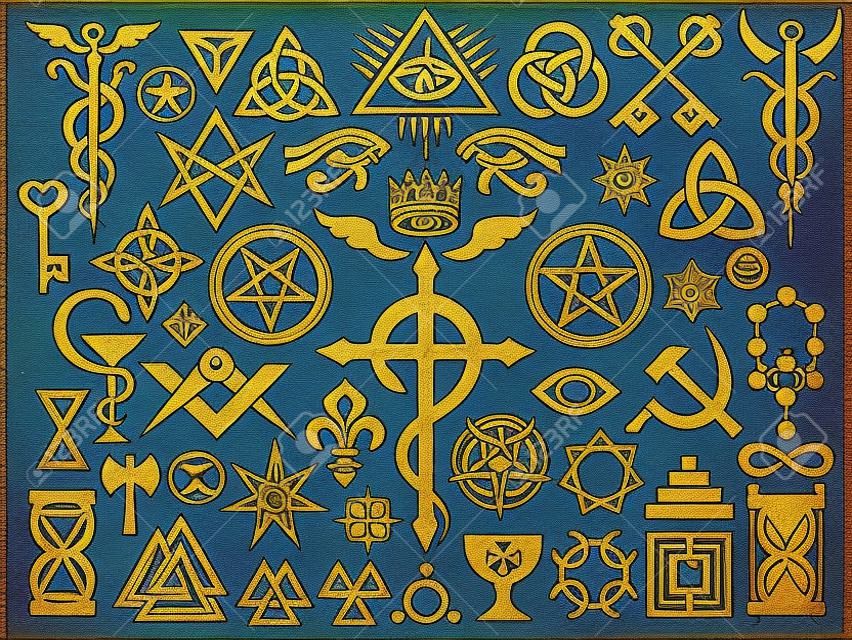 Medievale occulti Segni e magia francobolli, sigilli, serrature, nodi. simboli mistici (problema Revisited: Imposta origine)