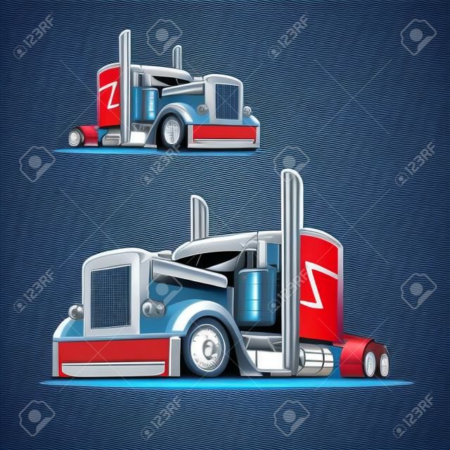 Semi truck vector