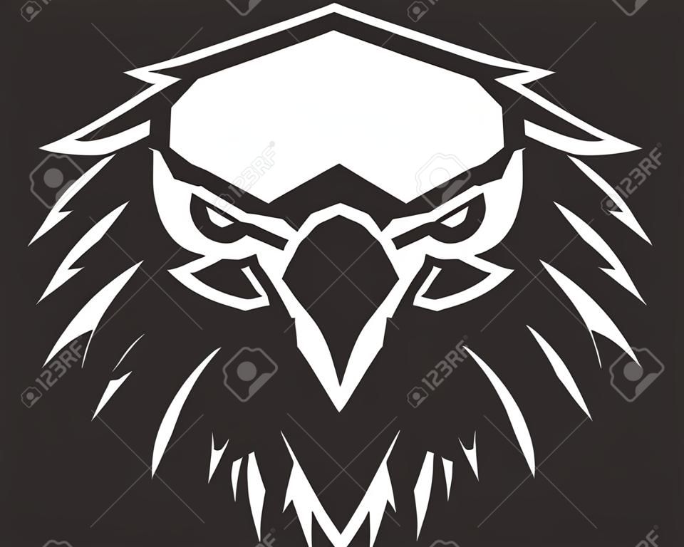 Iconic Raptor Black Logo Feathered Majesty Eagle Vector Icon