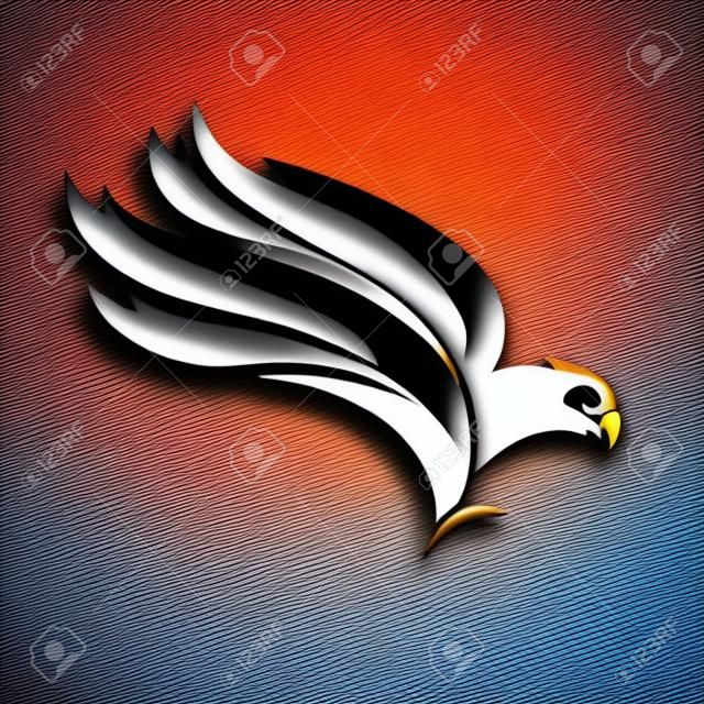 Emblema dell'Aquila, logo del falco, insegne del falco, modello di vettore
