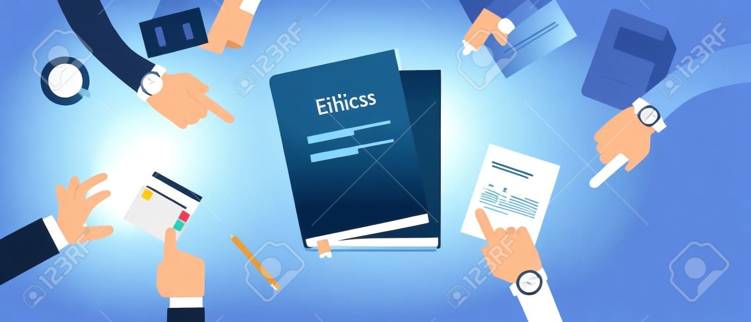 ética de negocios de la empresa ética concepto corporativo vectorial