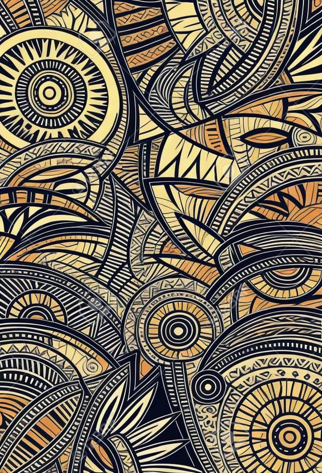 Abstract vector tribal decorative ethnic background pattern