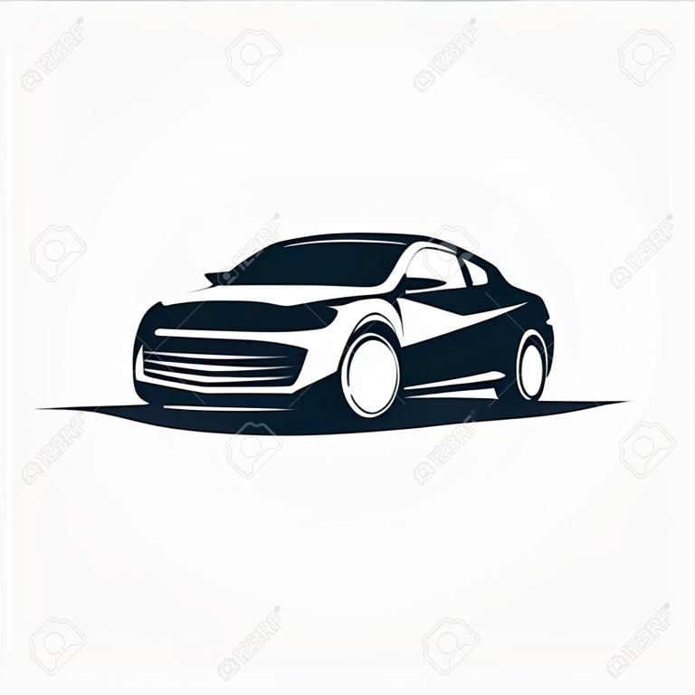 modello di auto simbolo, silhouette stilizzata